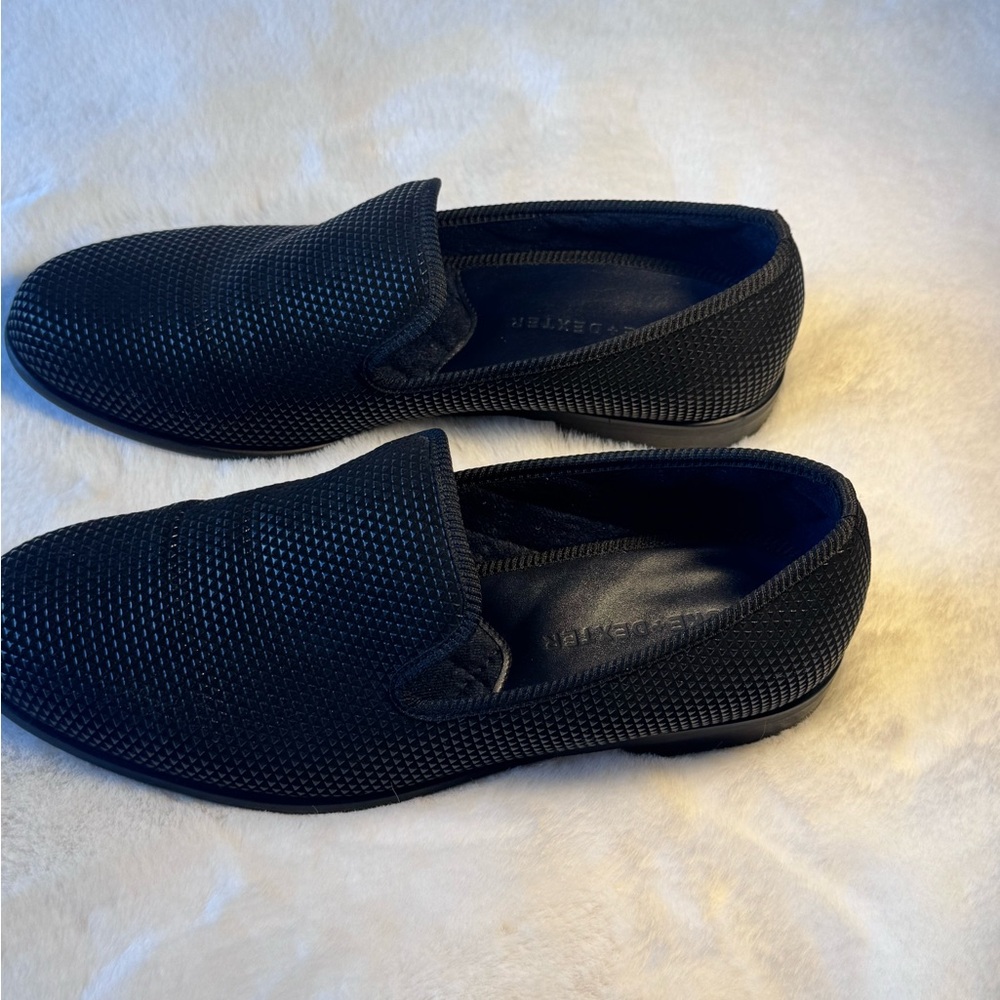 Men’s Duke & Dexter Black Pyramid Textured Slip-On Loafers Size 9 - Picture 4 of 14
